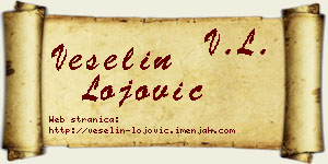 Veselin Lojović vizit kartica